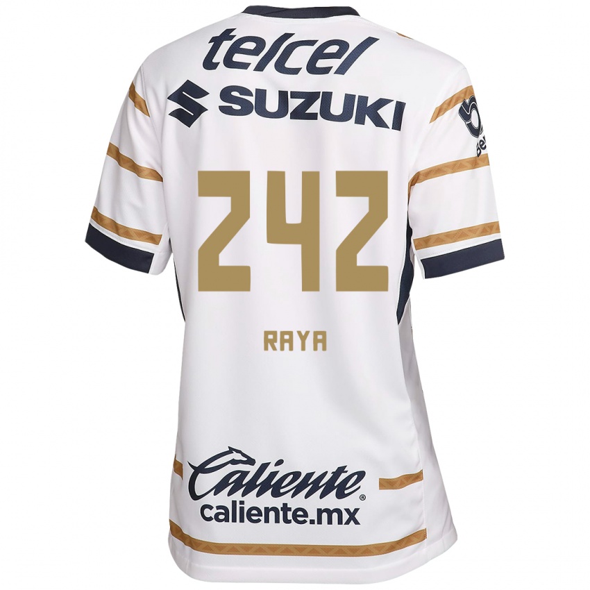 Niño Camiseta Félix Raya #242 Obsidiana Blanca 1ª Equipación 2024/25 La Camisa Chile