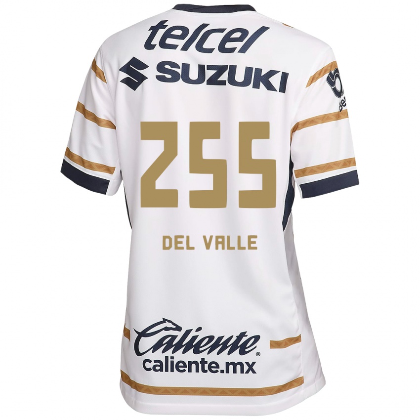 Niño Camiseta Yonathan Del Valle #255 Obsidiana Blanca 1ª Equipación 2024/25 La Camisa Chile