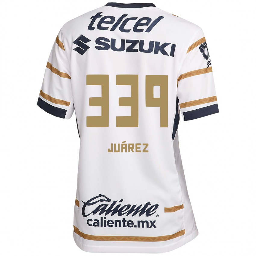 Niño Camiseta Jonathan Juárez #339 Obsidiana Blanca 1ª Equipación 2024/25 La Camisa Chile