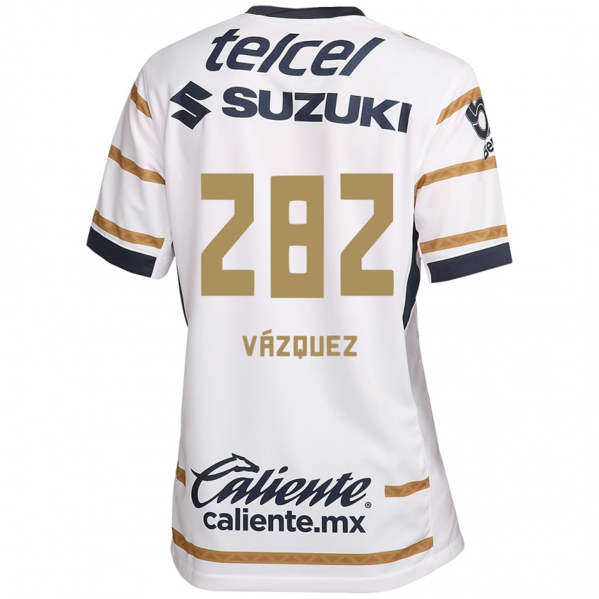 Niño Camiseta Austin Vázquez #282 Obsidiana Blanca 1ª Equipación 2024/25 La Camisa Chile