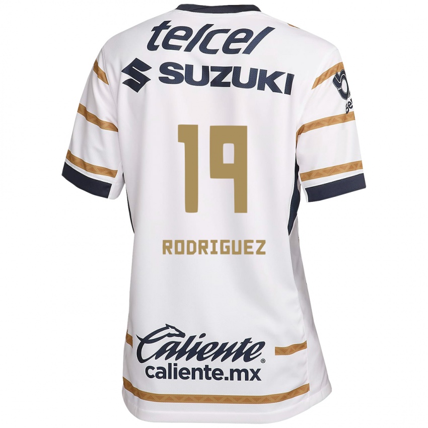 Niño Camiseta Yaneisy Rodriguez #19 Obsidiana Blanca 1ª Equipación 2024/25 La Camisa Chile