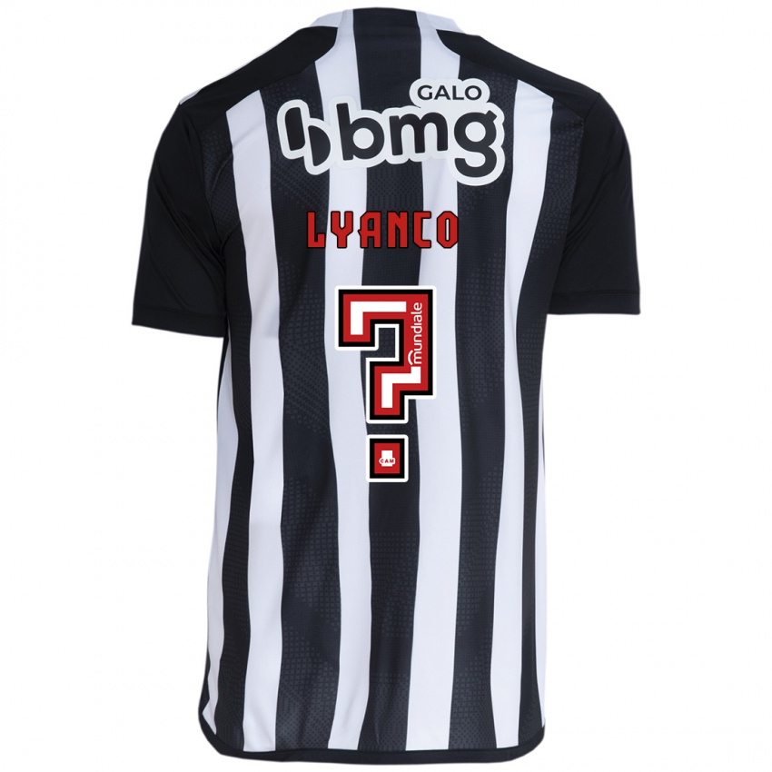 Niño Camiseta Lyanco #0 Blanco Negro 1ª Equipación 2024/25 La Camisa Chile