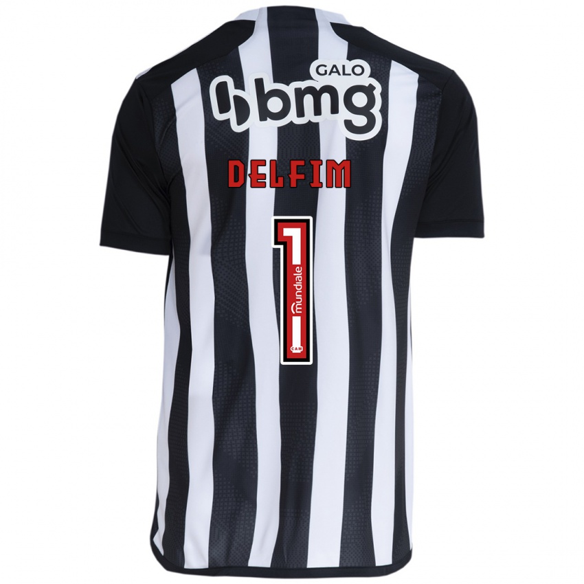 Niño Camiseta Gabriel Delfim #1 Blanco Negro 1ª Equipación 2024/25 La Camisa Chile