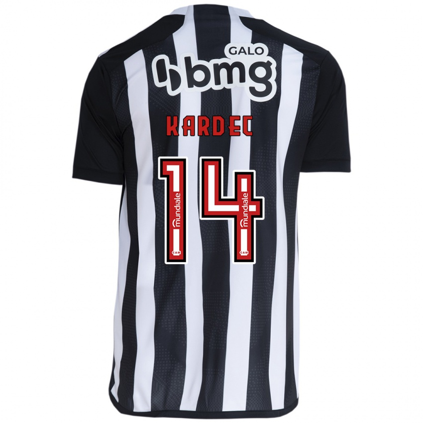 Niño Camiseta Alan Kardec #14 Blanco Negro 1ª Equipación 2024/25 La Camisa Chile