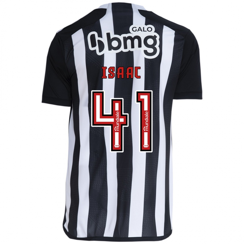 Niño Camiseta Isaac #41 Blanco Negro 1ª Equipación 2024/25 La Camisa Chile