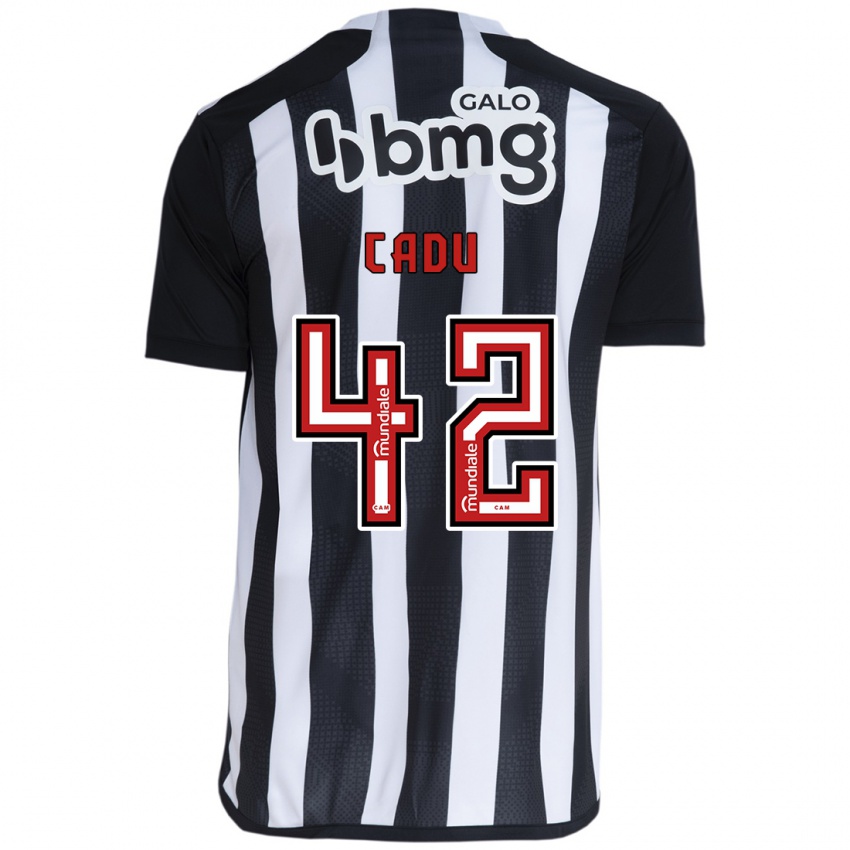 Niño Camiseta Cadu #42 Blanco Negro 1ª Equipación 2024/25 La Camisa Chile