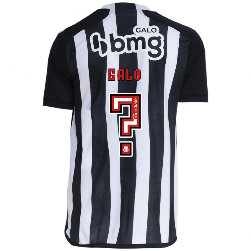 Niño Camiseta Diego Galo #0 Blanco Negro 1ª Equipación 2024/25 La Camisa Chile