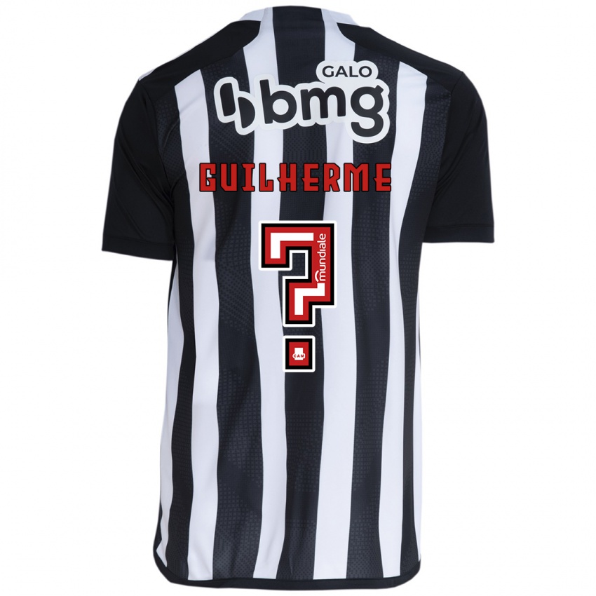 Niño Camiseta Kauan Guilherme #0 Blanco Negro 1ª Equipación 2024/25 La Camisa Chile