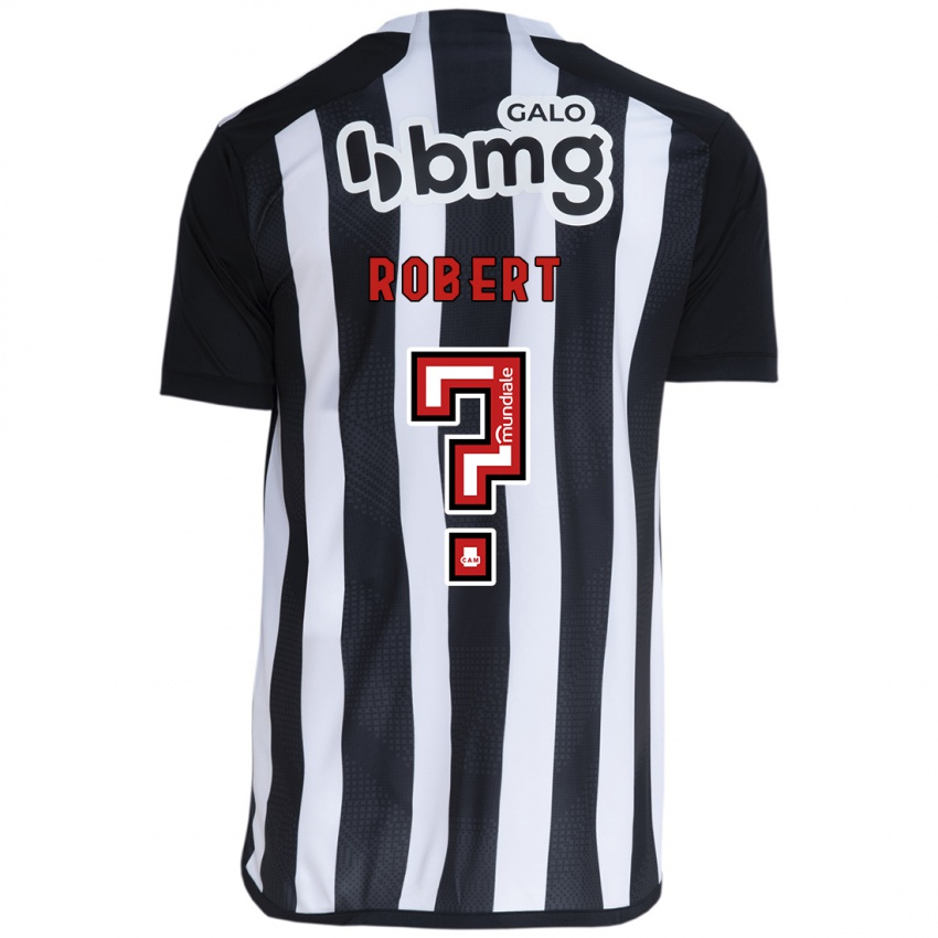 Niño Camiseta Robert Pinto #0 Blanco Negro 1ª Equipación 2024/25 La Camisa Chile