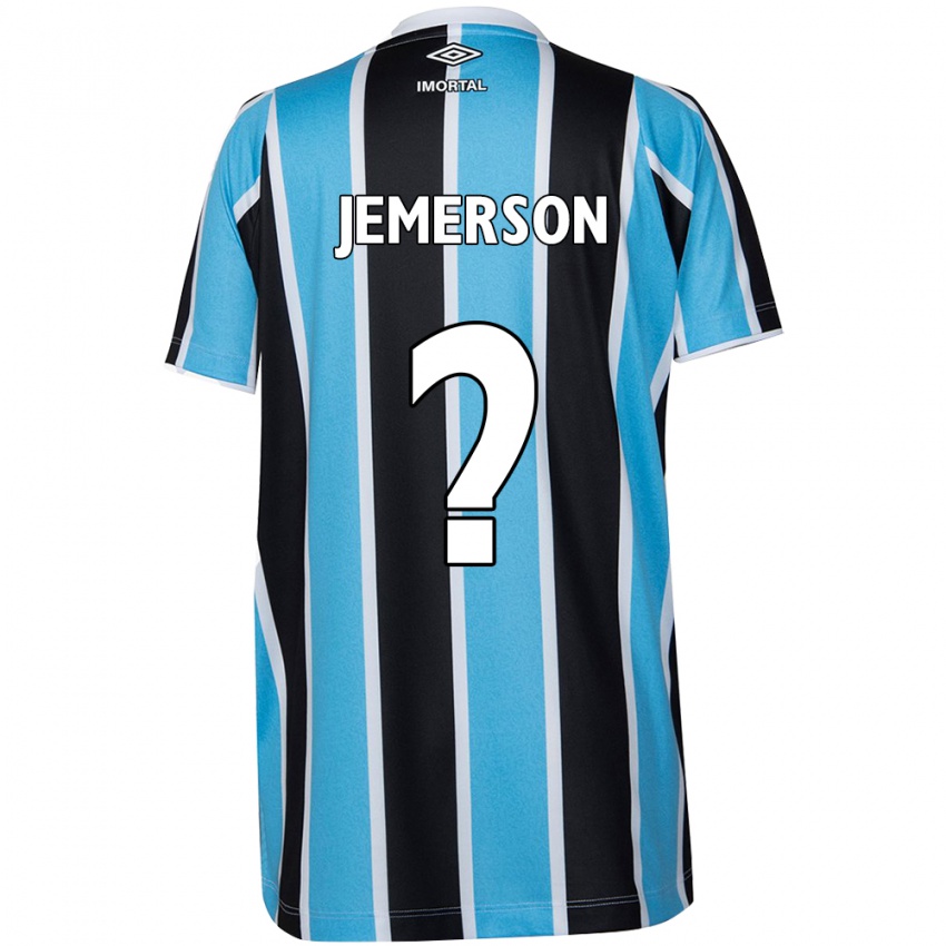 Niño Camiseta Jemerson #0 Azul Negro Blanco 1ª Equipación 2024/25 La Camisa Chile