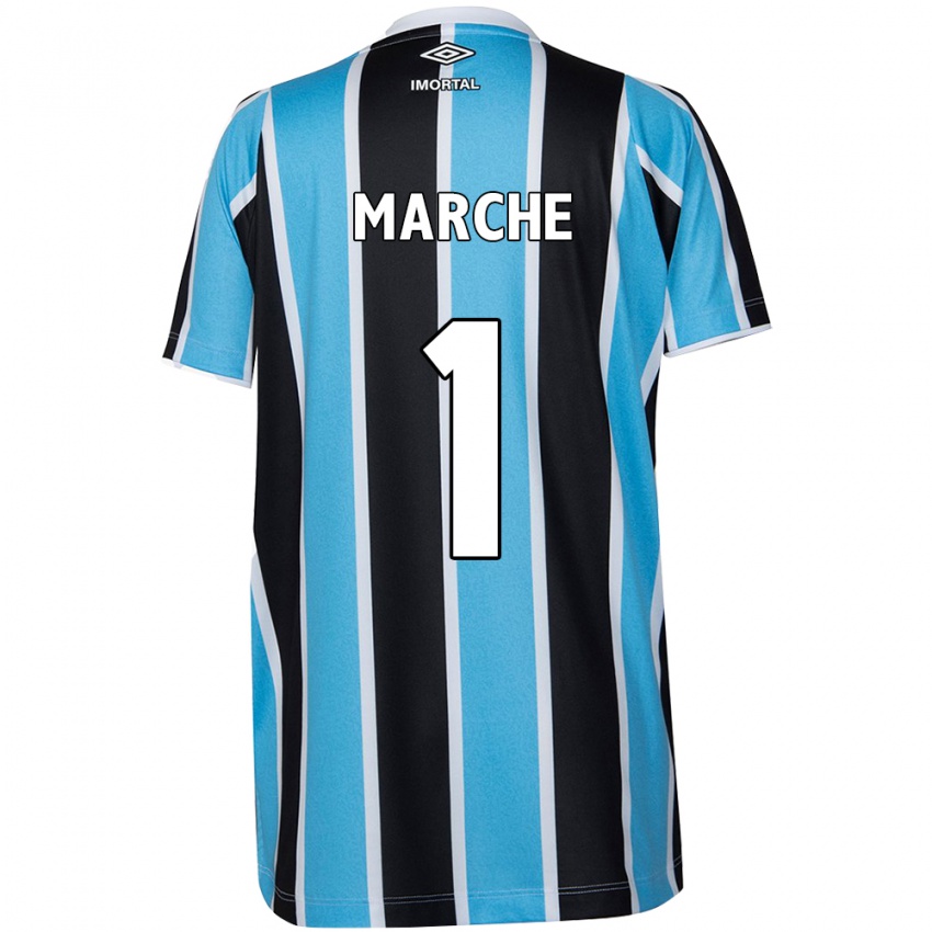 Niño Camiseta Agustin Marchesin #1 Azul Negro Blanco 1ª Equipación 2024/25 La Camisa Chile