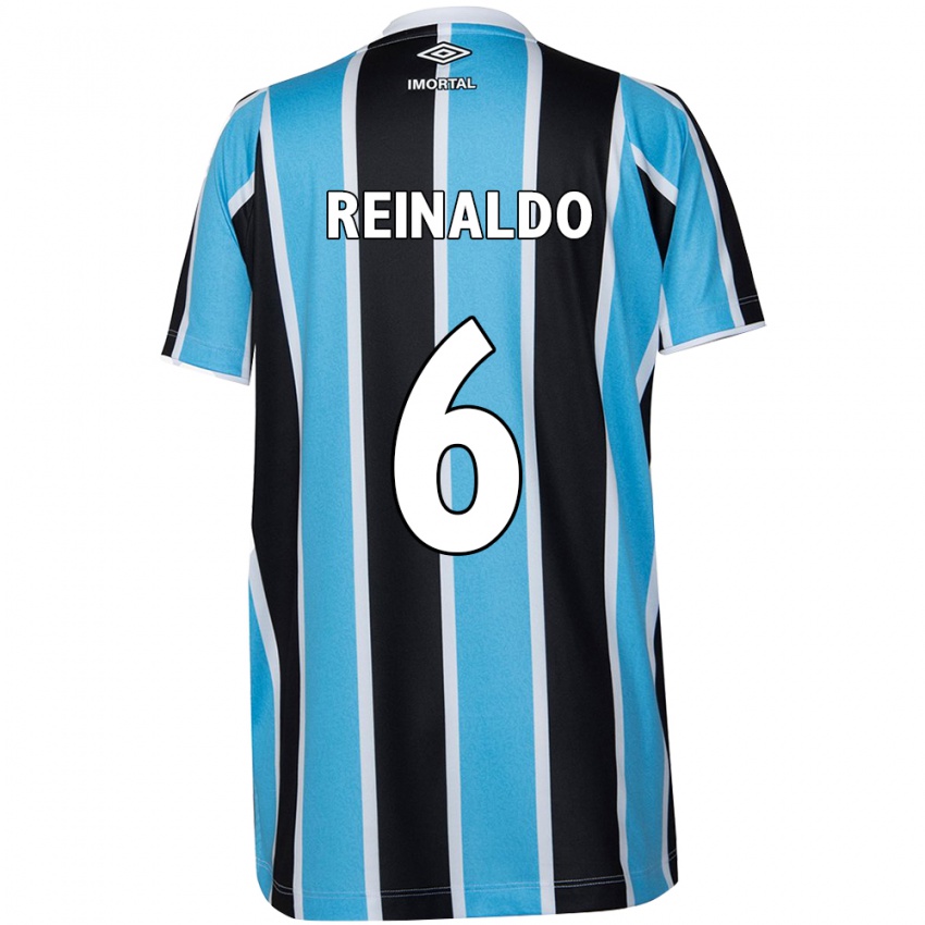 Niño Camiseta Reinaldo #6 Azul Negro Blanco 1ª Equipación 2024/25 La Camisa Chile