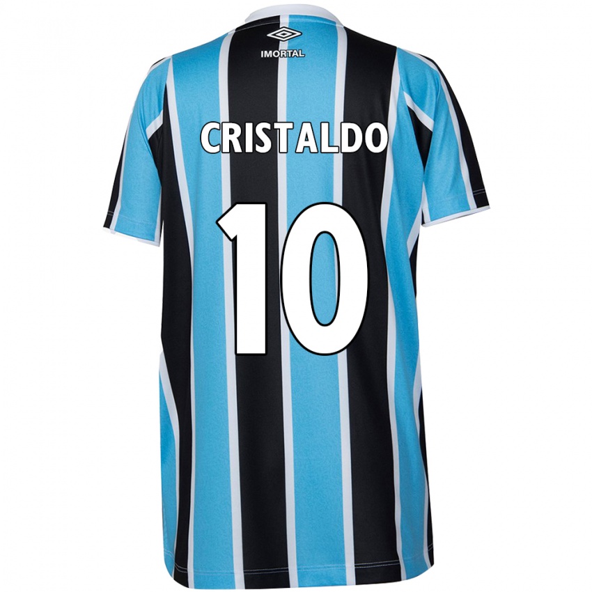 Niño Camiseta Franco Cristaldo #10 Azul Negro Blanco 1ª Equipación 2024/25 La Camisa Chile