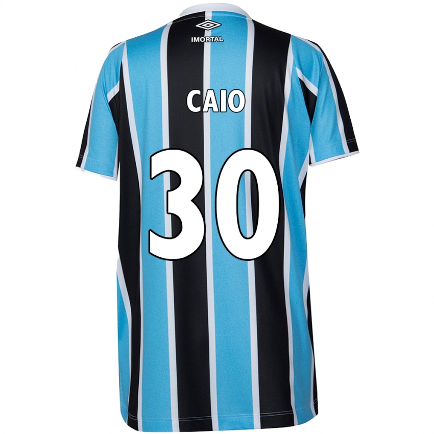 Niño Camiseta Rodrigo Caio #30 Azul Negro Blanco 1ª Equipación 2024/25 La Camisa Chile