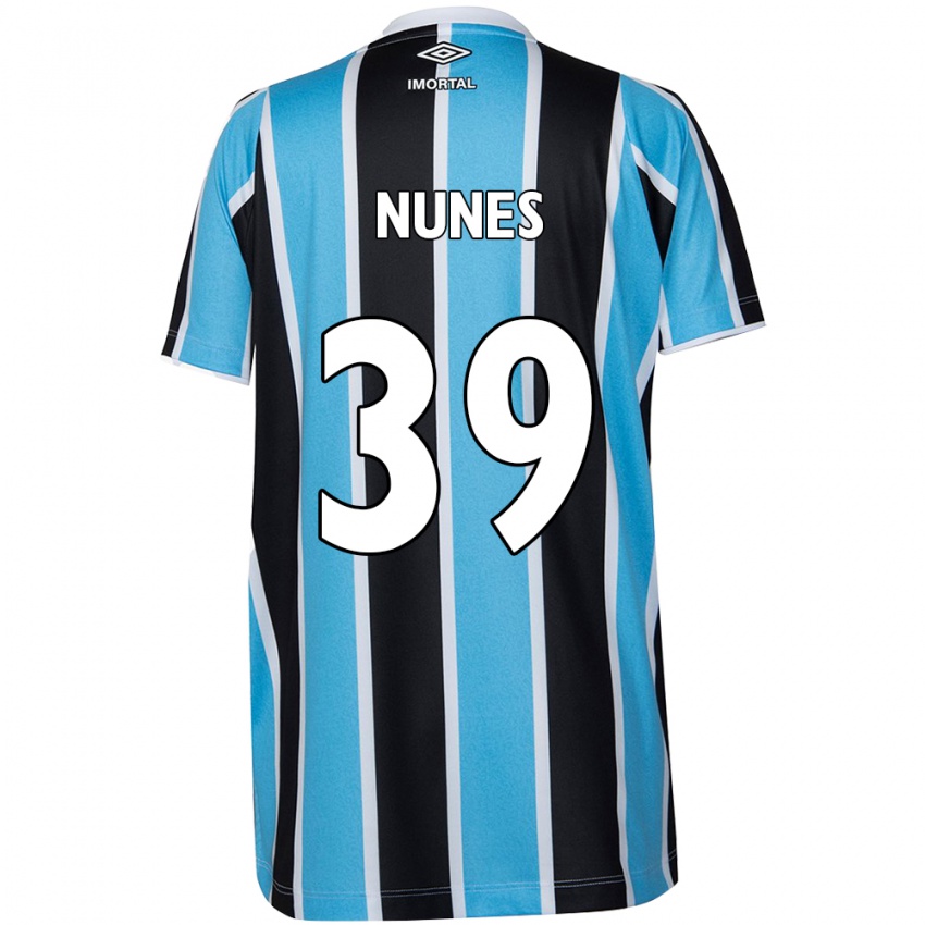 Niño Camiseta Gustavo Gomes #39 Azul Negro Blanco 1ª Equipación 2024/25 La Camisa Chile