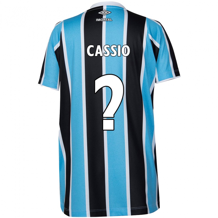 Niño Camiseta Cássio #0 Azul Negro Blanco 1ª Equipación 2024/25 La Camisa Chile