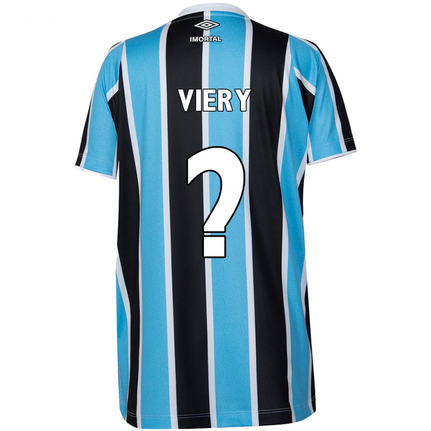 Niño Camiseta Viery #0 Azul Negro Blanco 1ª Equipación 2024/25 La Camisa Chile