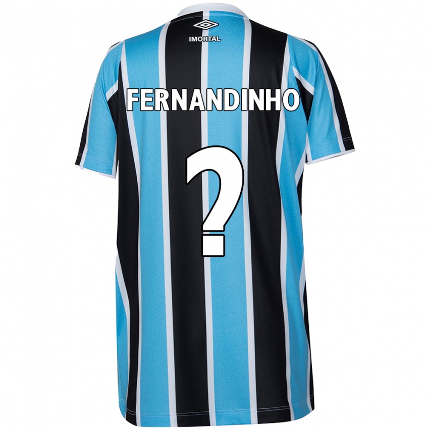 Niño Camiseta Fernandinho #0 Azul Negro Blanco 1ª Equipación 2024/25 La Camisa Chile