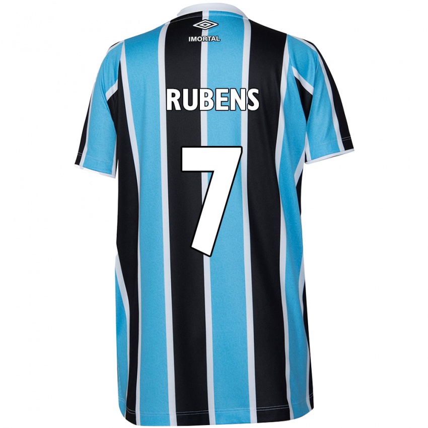 Niño Camiseta Rubens #7 Azul Negro Blanco 1ª Equipación 2024/25 La Camisa Chile