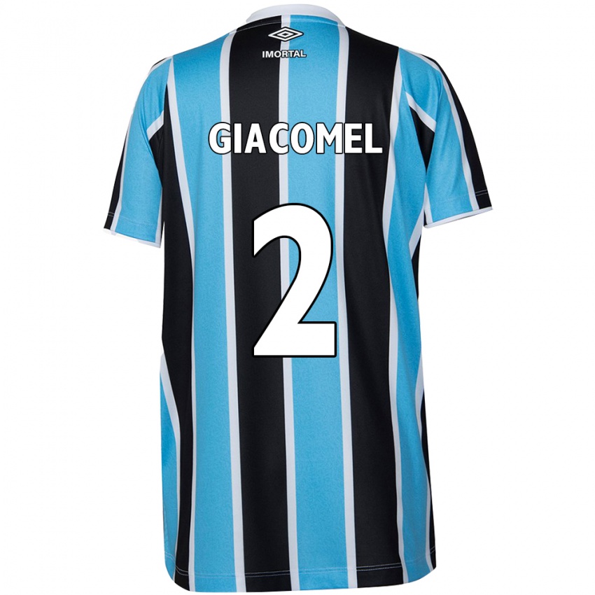 Niño Camiseta Laís Giacomel #2 Azul Negro Blanco 1ª Equipación 2024/25 La Camisa Chile