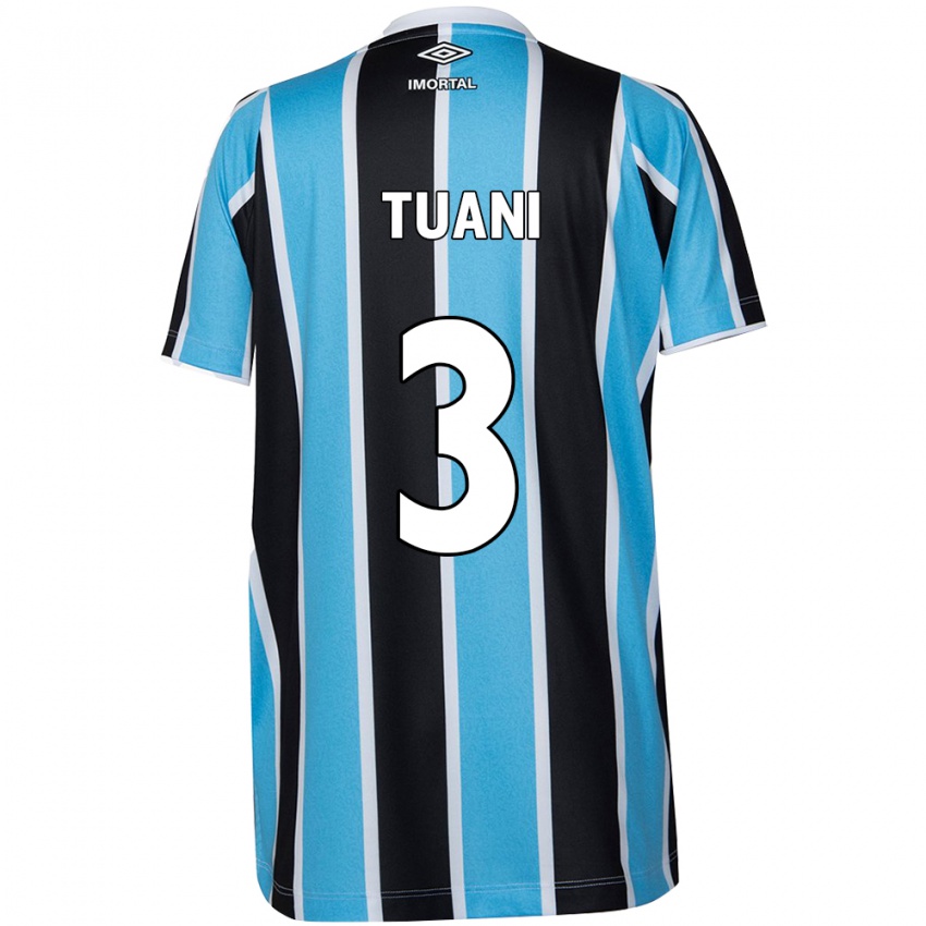 Niño Camiseta Tuani #3 Azul Negro Blanco 1ª Equipación 2024/25 La Camisa Chile