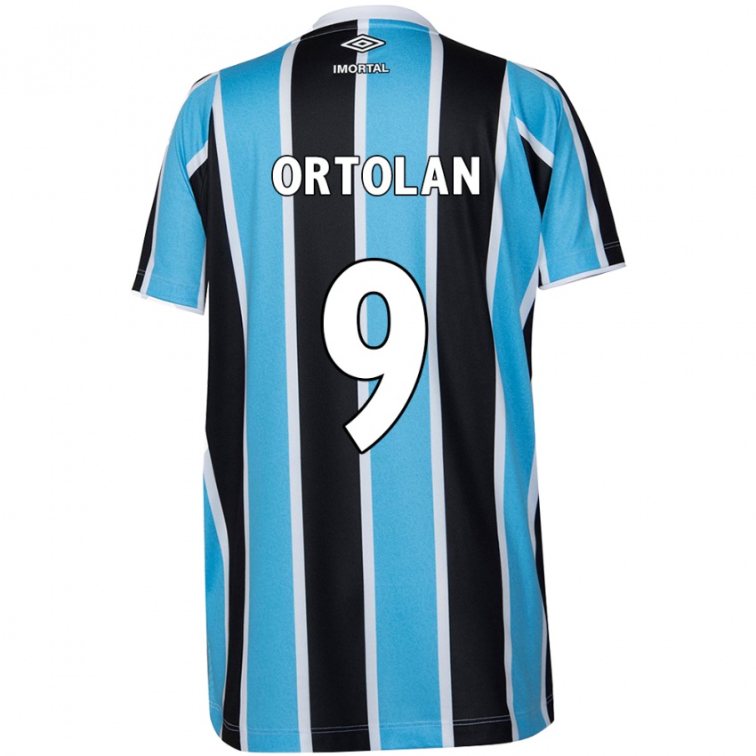 Niño Camiseta Dani Ortolan #9 Azul Negro Blanco 1ª Equipación 2024/25 La Camisa Chile