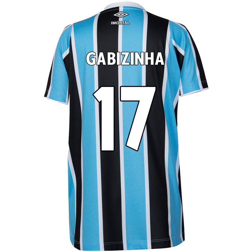 Niño Camiseta Gabizinha #17 Azul Negro Blanco 1ª Equipación 2024/25 La Camisa Chile