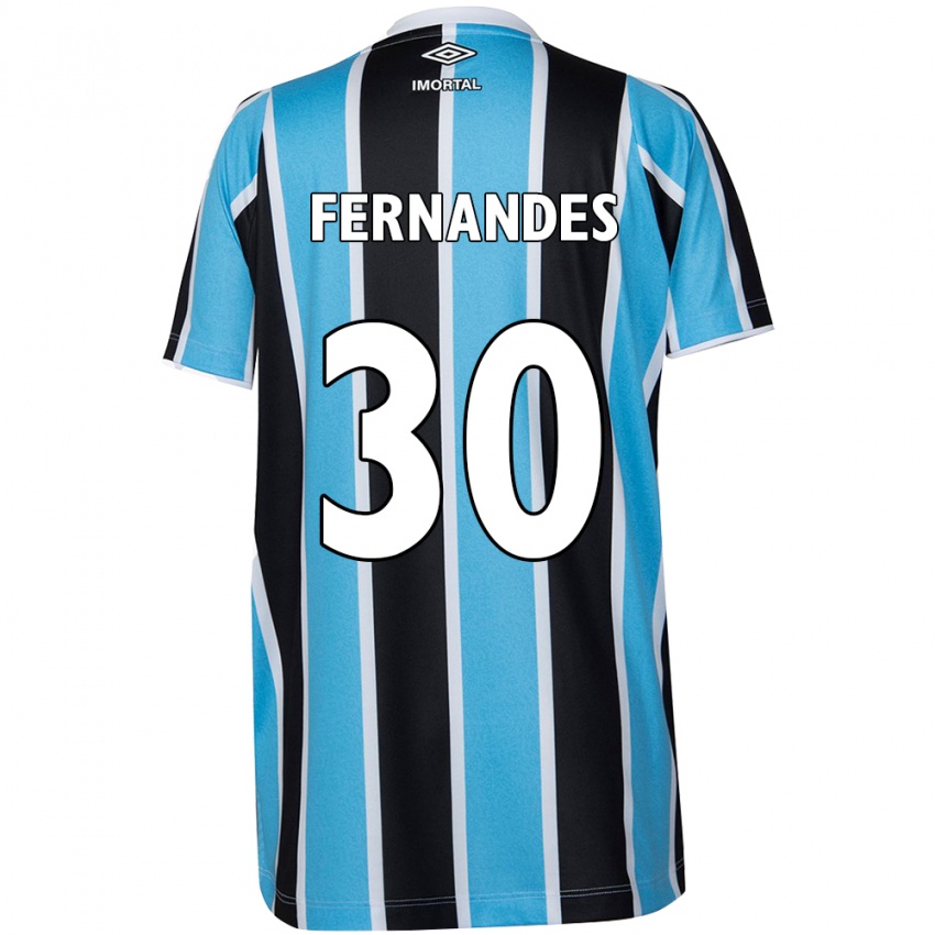 Niño Camiseta Raquel Fernandes #30 Azul Negro Blanco 1ª Equipación 2024/25 La Camisa Chile