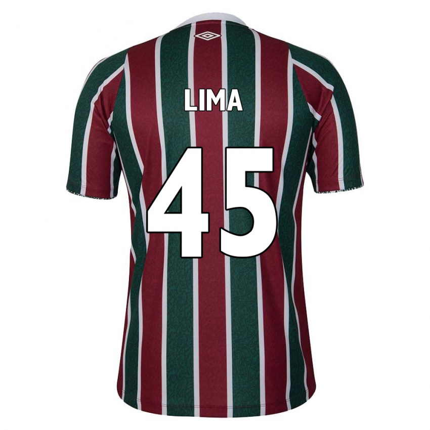 Niño Camiseta Lima #45 Verde Granate Blanco 1ª Equipación 2024/25 La Camisa Chile