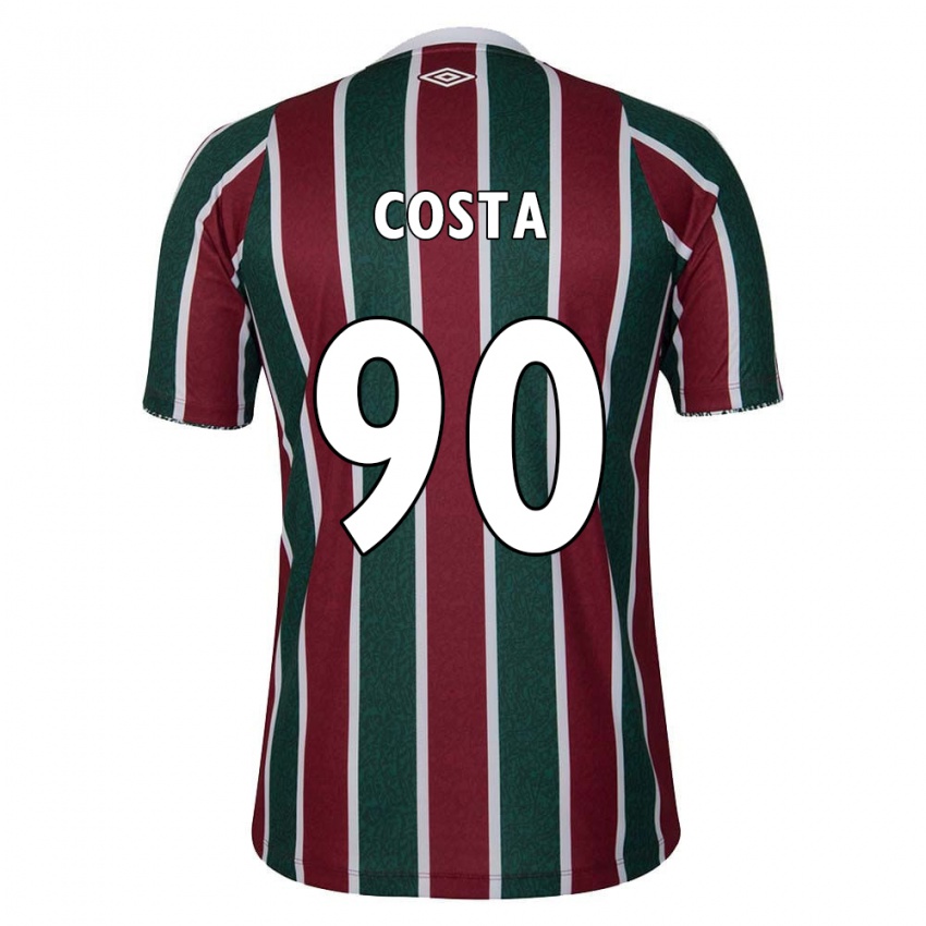 Niño Camiseta Douglas Costa #90 Verde Granate Blanco 1ª Equipación 2024/25 La Camisa Chile