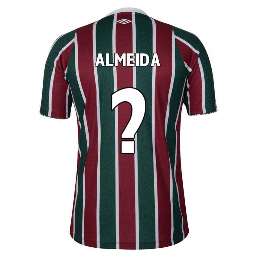 Niño Camiseta Kayky Almeida #0 Verde Granate Blanco 1ª Equipación 2024/25 La Camisa Chile