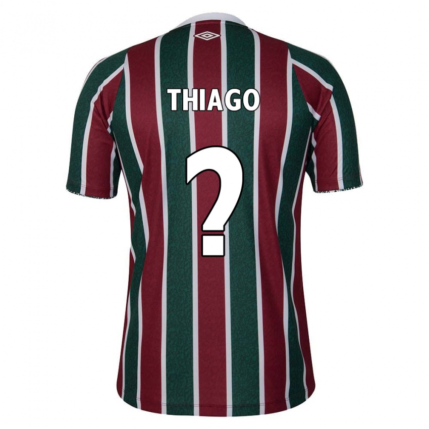 Niño Camiseta Thiago #0 Verde Granate Blanco 1ª Equipación 2024/25 La Camisa Chile