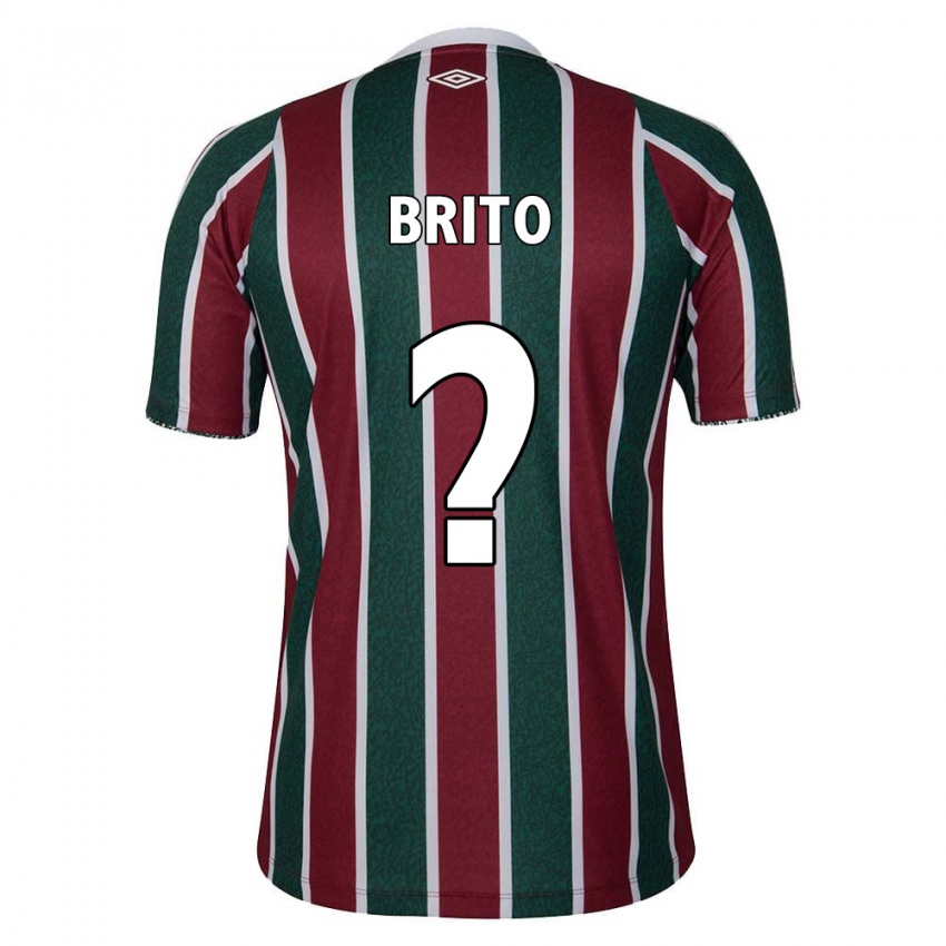 Niño Camiseta Luan Brito #0 Verde Granate Blanco 1ª Equipación 2024/25 La Camisa Chile