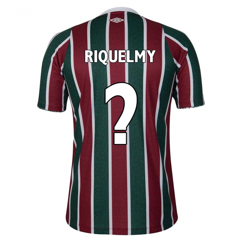 Niño Camiseta Riquelmy #0 Verde Granate Blanco 1ª Equipación 2024/25 La Camisa Chile