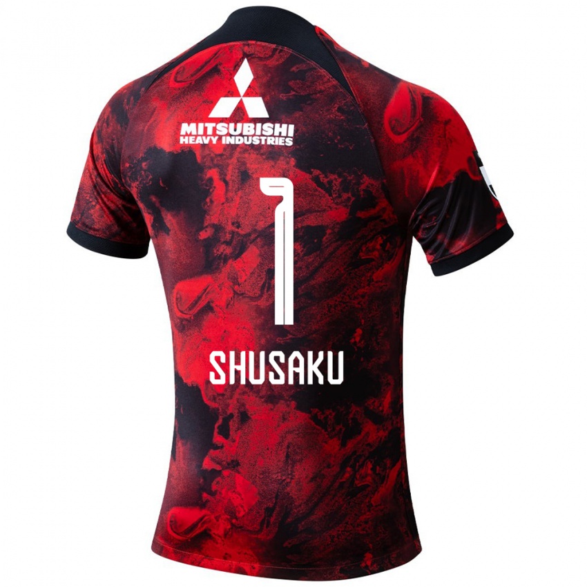 Niño Camiseta Shusaku Nishikawa #1 Negro Rojo 1ª Equipación 2024/25 La Camisa Chile