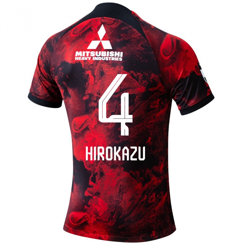 Niño Camiseta Hirokazu Ishihara #4 Negro Rojo 1ª Equipación 2024/25 La Camisa Chile