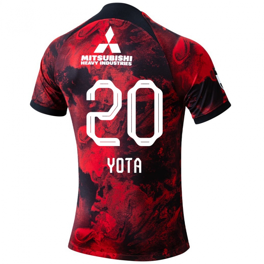 Niño Camiseta Yota Sato #20 Negro Rojo 1ª Equipación 2024/25 La Camisa Chile