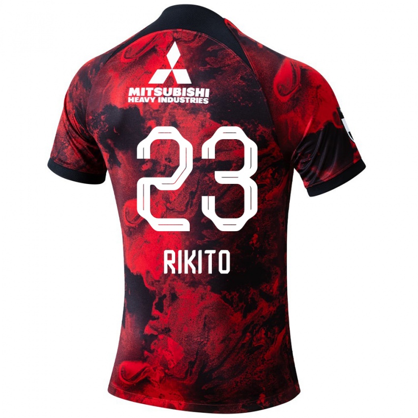 Niño Camiseta Rikito Inoue #23 Negro Rojo 1ª Equipación 2024/25 La Camisa Chile