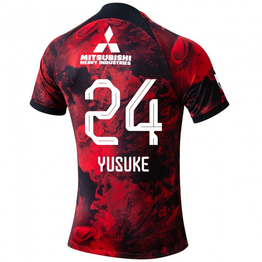 Niño Camiseta Yusuke Matsuo #24 Negro Rojo 1ª Equipación 2024/25 La Camisa Chile