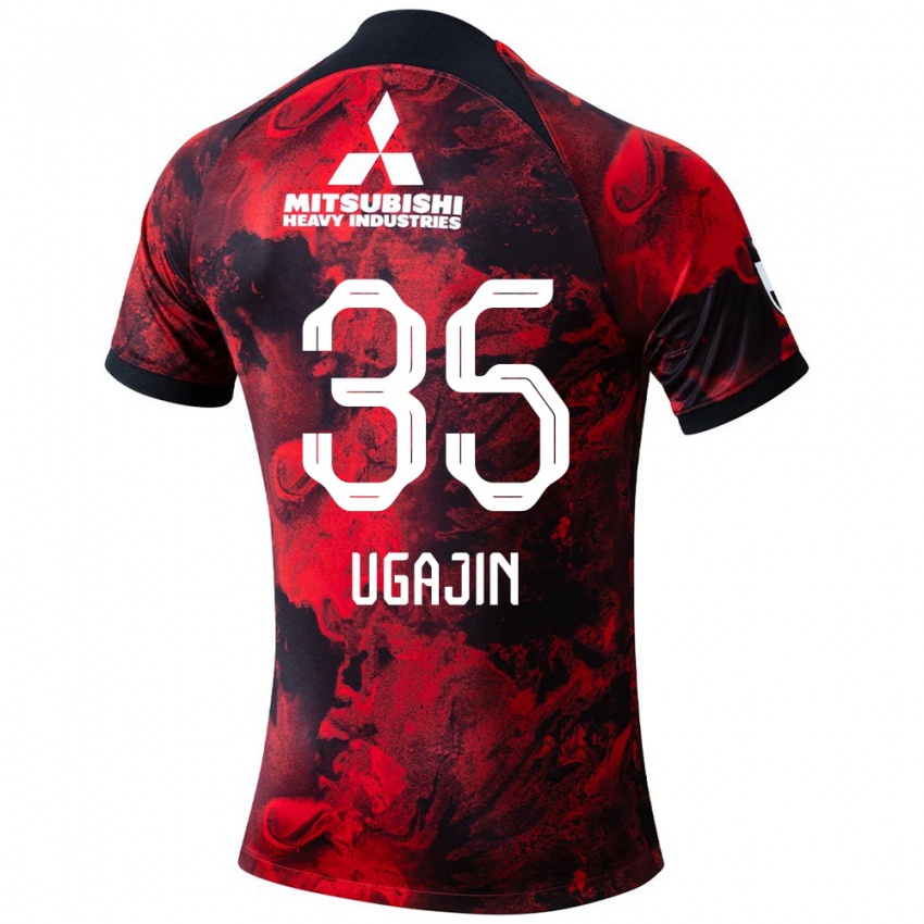 Niño Camiseta Tomoya Ugajin #35 Negro Rojo 1ª Equipación 2024/25 La Camisa Chile