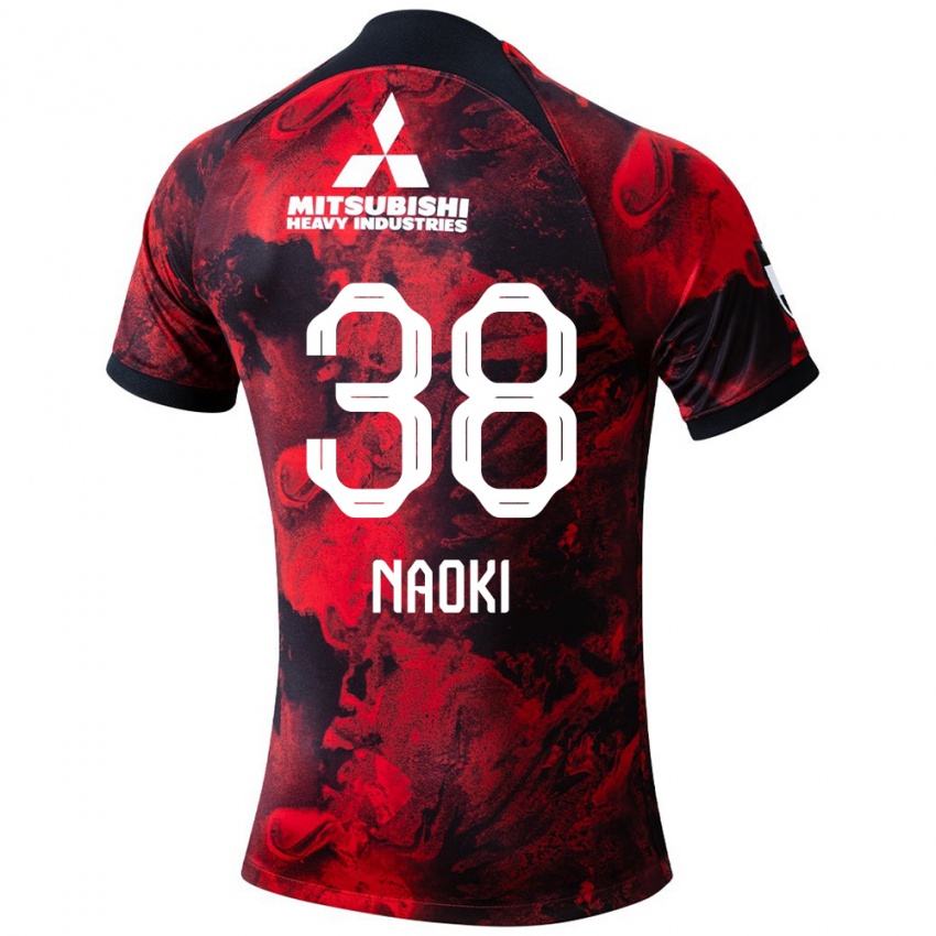 Niño Camiseta Naoki Maeda #38 Negro Rojo 1ª Equipación 2024/25 La Camisa Chile