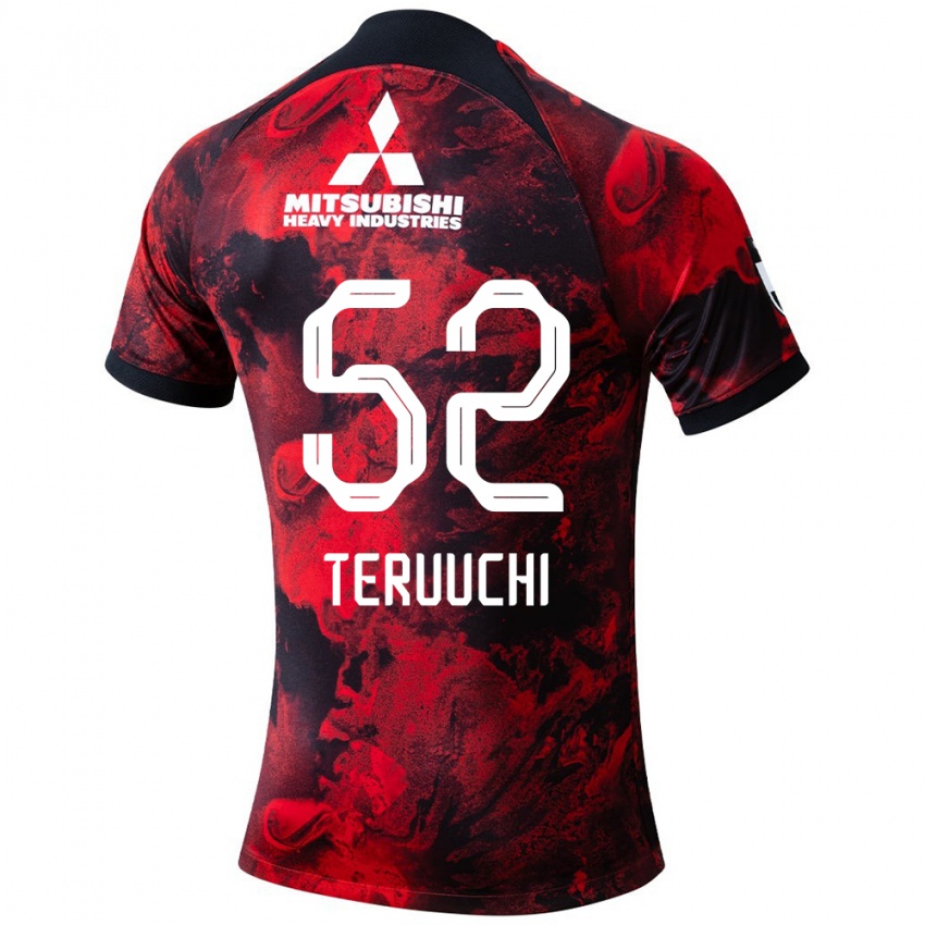 Niño Camiseta Toshikazu Teruuchi #52 Negro Rojo 1ª Equipación 2024/25 La Camisa Chile