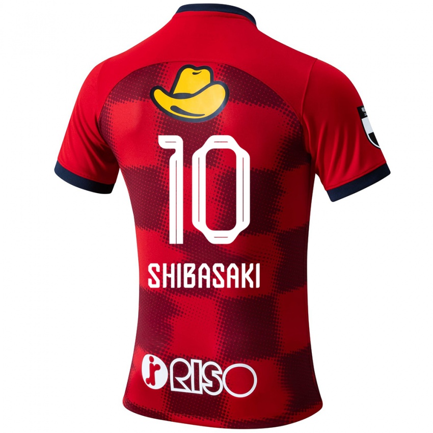 Niño Camiseta Gaku Shibasaki #10 Rojo Azul Blanco 1ª Equipación 2024/25 La Camisa Chile