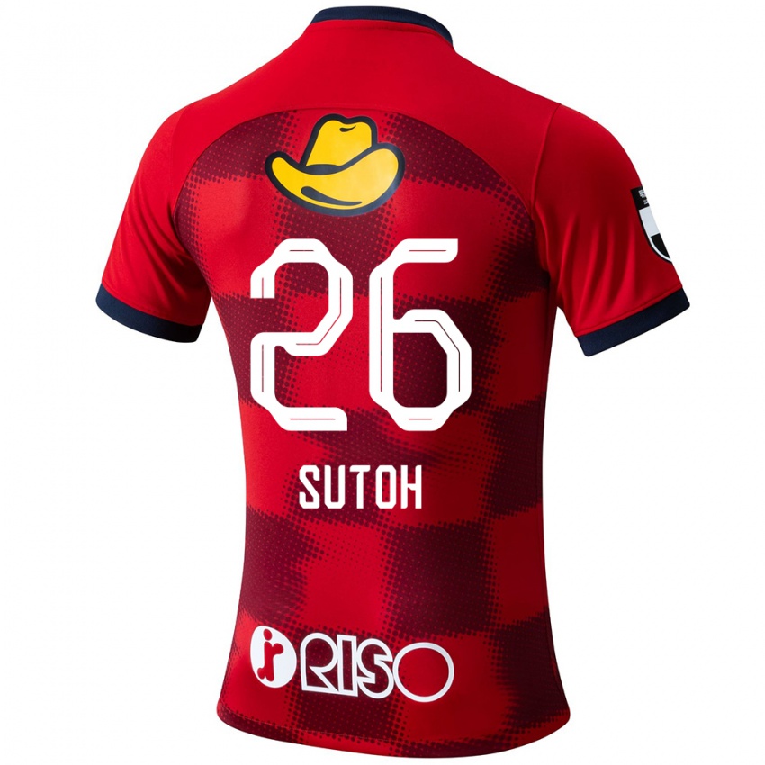 Niño Camiseta Naoki Suto #26 Rojo Azul Blanco 1ª Equipación 2024/25 La Camisa Chile