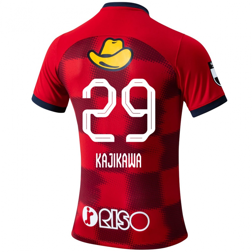 Niño Camiseta Yuji Kajikawa #29 Rojo Azul Blanco 1ª Equipación 2024/25 La Camisa Chile