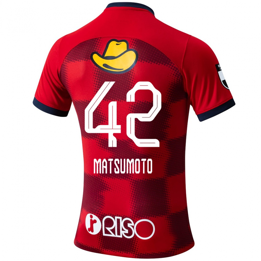 Niño Camiseta Haruto Matsumoto #42 Rojo Azul Blanco 1ª Equipación 2024/25 La Camisa Chile