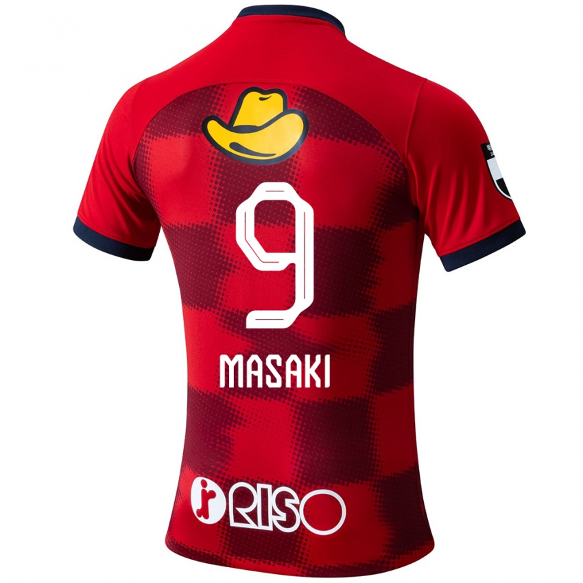 Niño Camiseta Hiroto Masaki #9 Rojo Azul Blanco 1ª Equipación 2024/25 La Camisa Chile