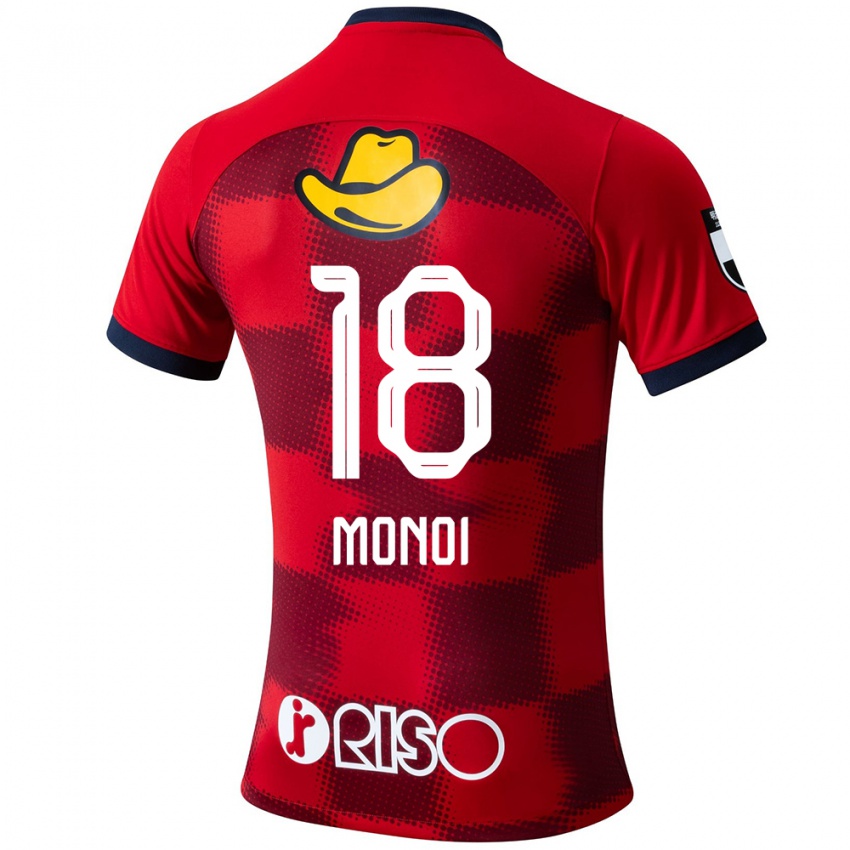 Niño Camiseta Jigen Monoi #18 Rojo Azul Blanco 1ª Equipación 2024/25 La Camisa Chile