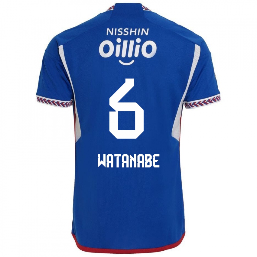 Niño Camiseta Kota Watanabe #6 Azul Blanco Rojo 1ª Equipación 2024/25 La Camisa Chile