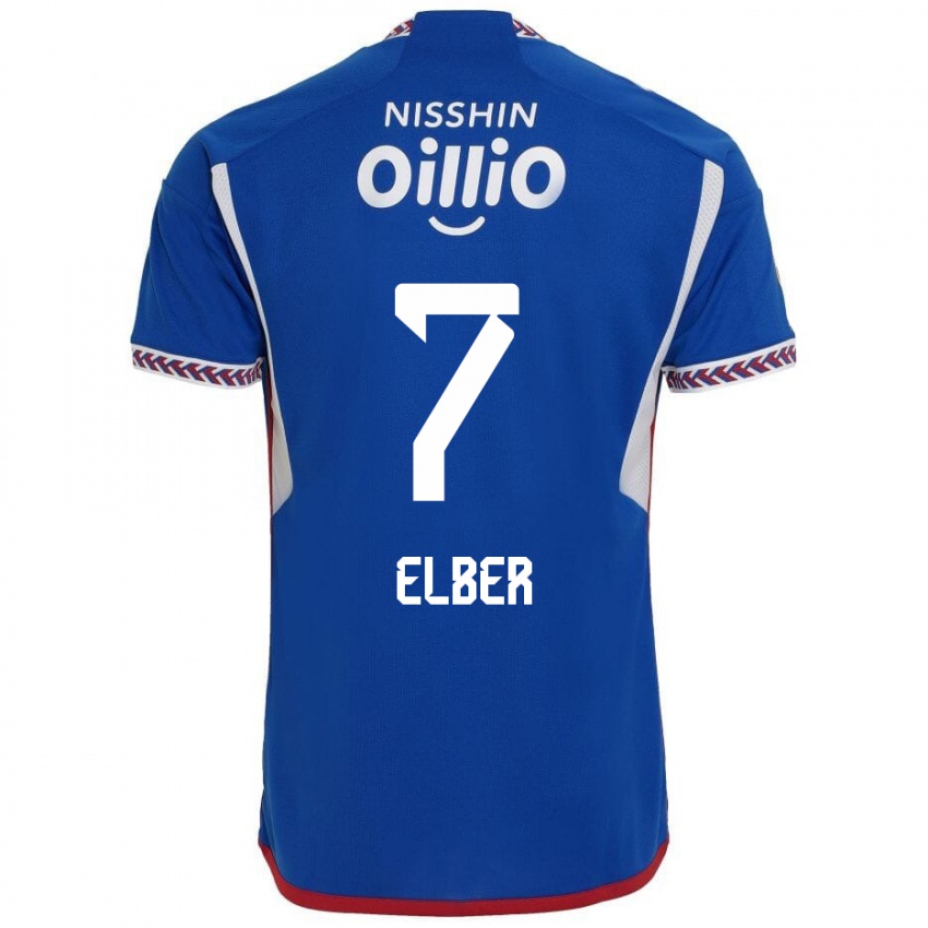 Niño Camiseta Élber #7 Azul Blanco Rojo 1ª Equipación 2024/25 La Camisa Chile